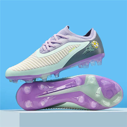 New Men Football Boots Outdoor Sport Boys Long Spikes Training Cleats Soccer Shoes Adult Non Slip Breathable Match Comfortable