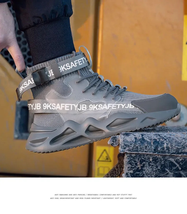 steel toe safety boots for men protective shoes industrial safety shoe woman light work shoes anti-puncture work safety sneakers