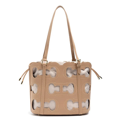 High-end Brand Women's Handbag Fashion Hollow 2026 New Large Capacity Simple Shoulder Bag