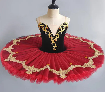Professional Ballet Girl Blue Pink Pancake Princess Ballet Party Dress Ballet Dance Costume