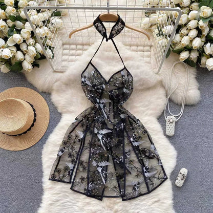 Woman Plus Size Sexy V-Neck Strap Dress Lace Trim Slim Short Dress Women Fashion Comfortable Dress Party Hotsweet