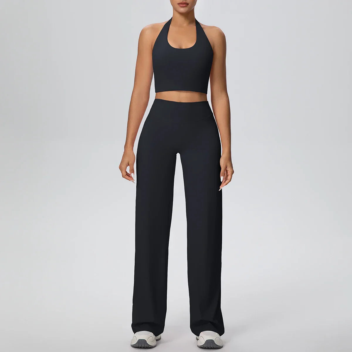 2Pieces Breathable Summer Workout Top Pants Yoga Set Yoga Underwear With Chest Pad Quick Drying Push Up Pencil Pants Yoga Set
