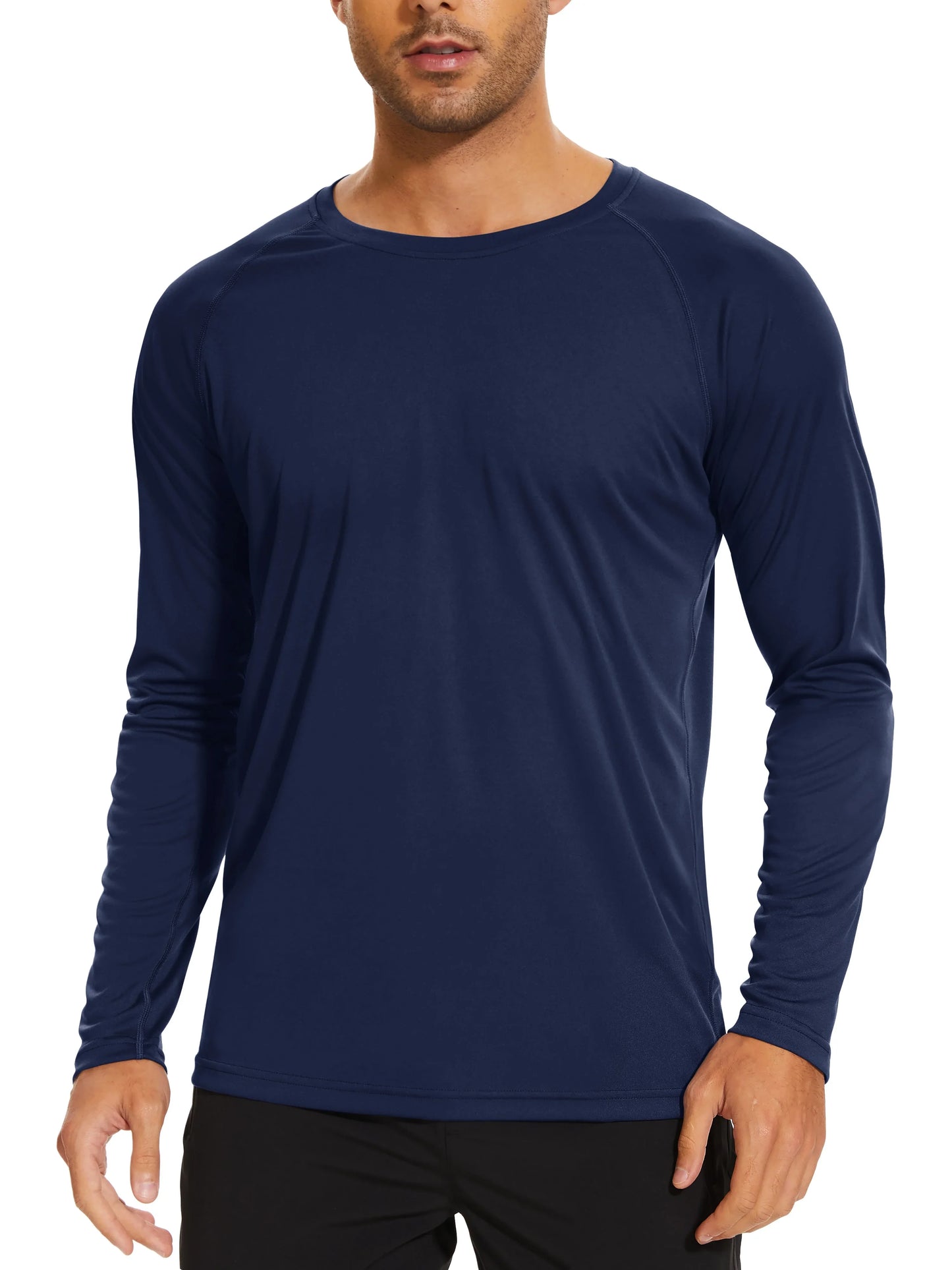 Men's Sun Protection T-shirts Summer UPF 50+ Long Sleeve Performance Quick Dry Breathable Hiking Fish T-shirts UV-Proof