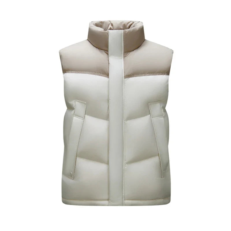 Down Vest Men 2025 Winter New Loose Waterproof Couple Matching Solid Versatile Outerwear