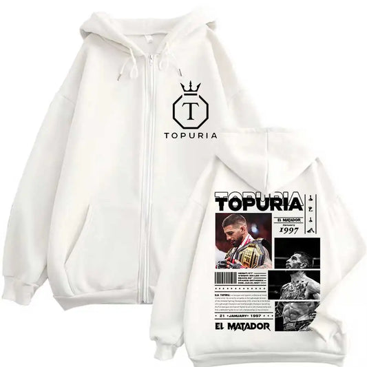 El Matador Ilia Topuria Hoodie Zipper Men Women Jacket Hiphop Streetwear Outfit Sweatshirt Tops TR6