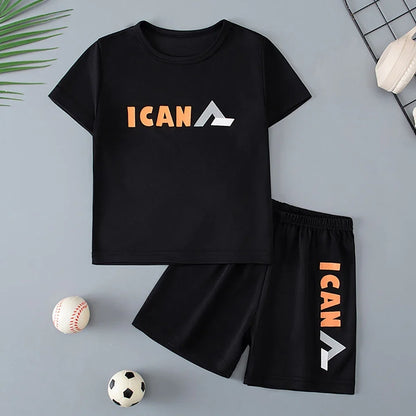 2/5-piece Set 2026 Summer Children's Multi-color Quick Drying Casual Suit Boys And Girls Versatile Short Sleeved Sports Shorts