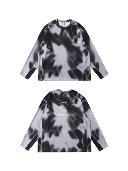 Men's Digital Camo Long-Sleeved T-Shirt: Lightweight, Breathable, Moisture-Wicking—Ideal for Outdoor Sports & Fitness