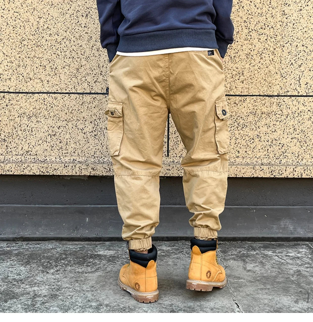 Korean Streetwear Tactical Cargo Pants Japanese Harajuku Casual Plus Size Harem Joggers Men Clothing Multi-Pocket Trousers Male