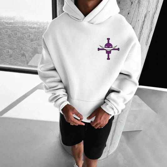 ONE PIECE Men's Hoodie Sweater Whitebeard Anime Spring and Autumn Boys Children's Long Sleeves Trendy Parent-Child Clothing