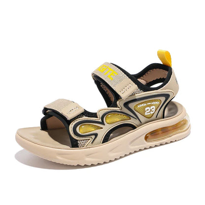 Summer Children's Sandals Outdoor Water Beach Breathable Speed Drying Shoes Boys Open Toe PU Air Cushion Sandals 28-39