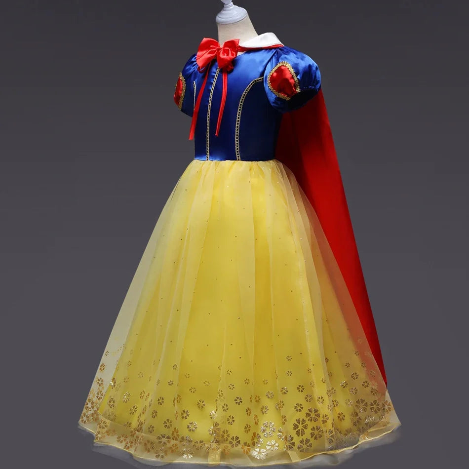 Girls Snow White Dress Kids Princess Dress Up Costumes Toddler Snow White And Huntsman Fancy Clothing Christmas Party Outfits