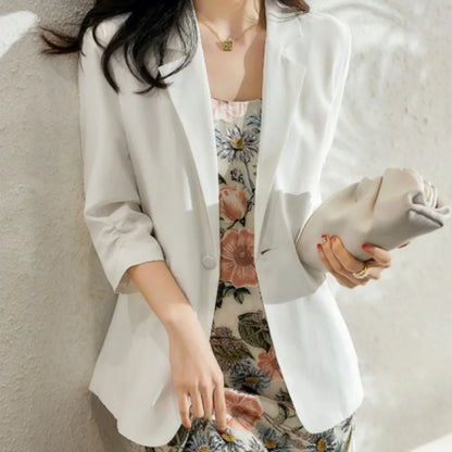 Women Blazer office lady outwear western suit jacket Top 18MM 100% natural mulberry silk 3 solid colors, S-538