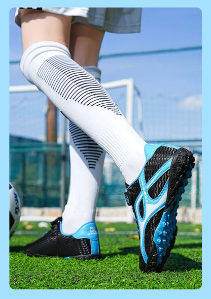 Kids Soccer Shoes Boys Grils Football Boots Non-Slip Training Indoor Outdoor Unisex Athletic Shoes Breathable Ultralight Sports