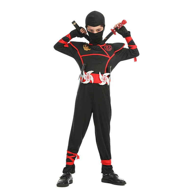 Black Ninja Costume Anime Ninja Toy Set Fighting Samurai Costume Mask Children's Holiday Best Gift