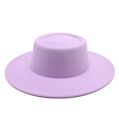 Fedora Hats Men Women 8.5CM Wide Brim Wool Felt Jazz Hats 2023 British style Dress Formal Panama Cap