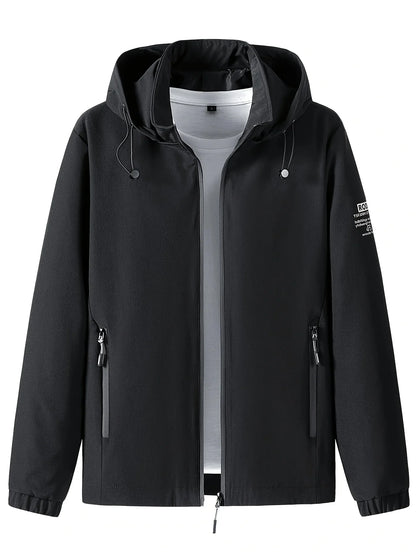 Windproof detachable hooded jacket Korean style trendy loose fashion casual men's jacket