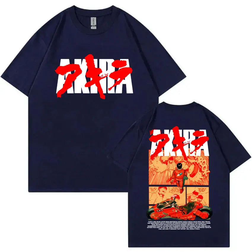 Japanese Science Fiction Cartoon Movie Anime Akira Shotaro Kaneda Graphic T Shirts Men Women Cotton Vintage Oversized T-shirts