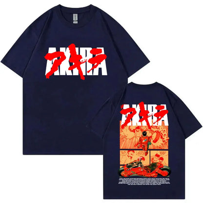 Japanese Science Fiction Cartoon Movie Anime Akira Shotaro Kaneda Graphic T Shirts Men Women Cotton Vintage Oversized T-shirts