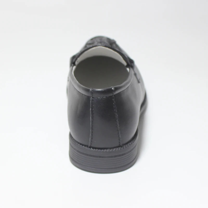 2023 Boys Shoes With Tassel Matte Black PU Leather Loafer Slip on Embossing Moccasins For Kids Boy Dress Shoe Italian Breathable