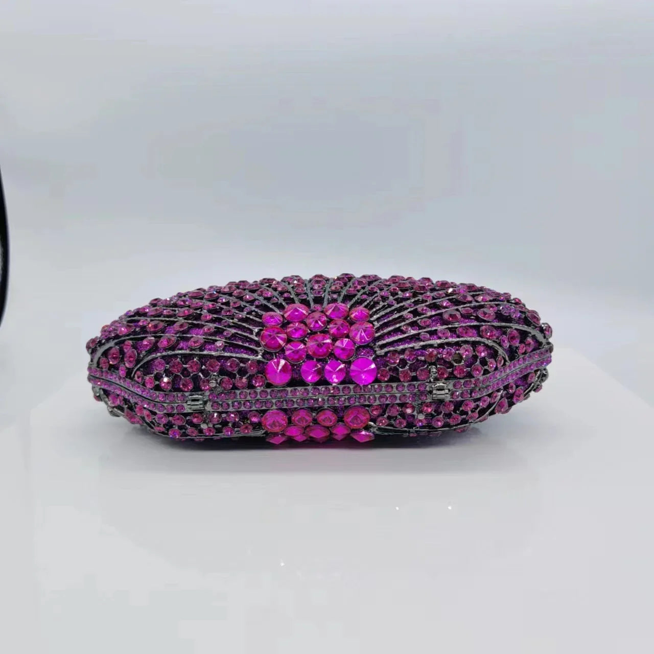 High Quality Elegant Exquisite Fan Shaped Ladies Evening Clutch Bag Banquet Chain Shoulder Bag