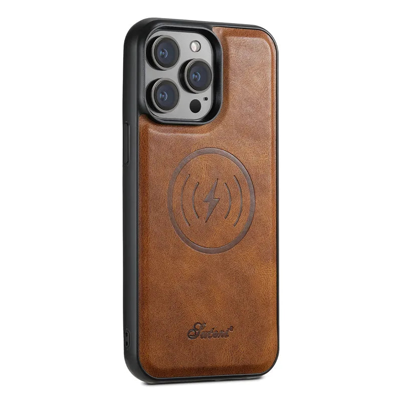 Magsafe Magnetic 2 In 1 Detachable Wallet Leather Case For iPhone 12 13 14 15 16 17 Pro Max Plus 16E 17 Air Holder Cover