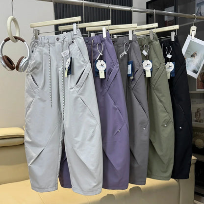 Men Women Lightweight Waterproof Quick Dry Outdoor Sport Hiking Loose Casual Techwear Track Cargo Pant Joggers Trousers