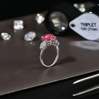 4CT Heart Cut Moissanite Ring 10*10mm D Color 925 Sterling Silver Solitaire Ring Engagement Wedding Jewelry Top Quality