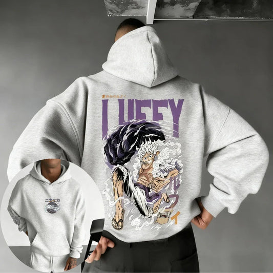 One Piece Men's Hoodie Sweatshirt Monkey D. Luffy Japan Anime Spring Autumn and Winter Boys Long-sleeved Parent-child Outfit