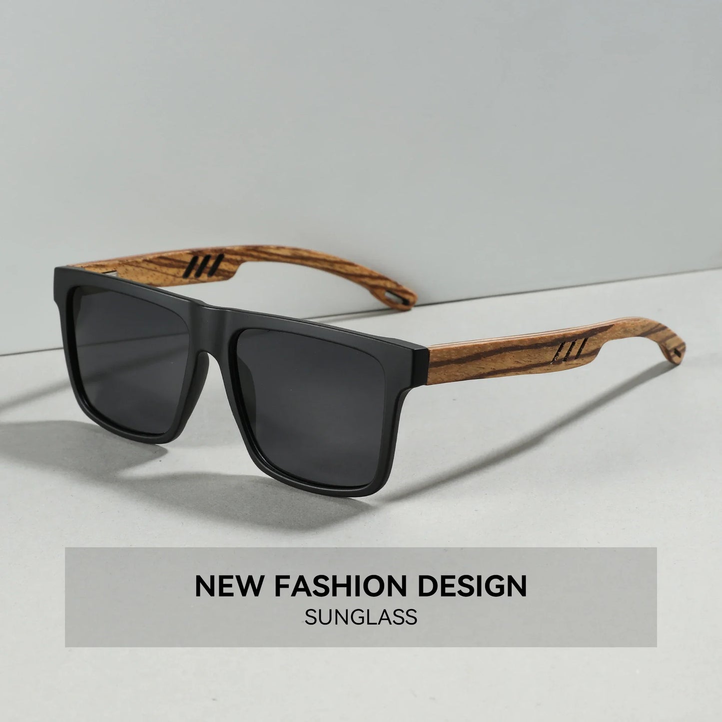Walnut Wood Sunglasses with Dark Polarized Lenses for Men and Women | UVA/UVB Ray Protection