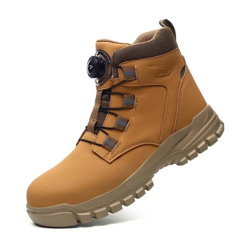 New 2024 Fashion Winter Warm Labor Boots For Men Waterproof Steel Toe Cap Safety Work Shoes Sneakers Male Footwear