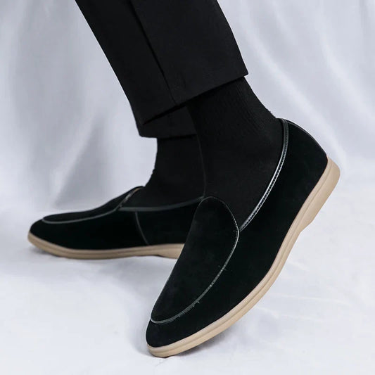 Fashion Men Luxury Brand Loafer Shoes Spring British Style Suede Men's Casual Shoes Breathable Comfort Slip-on Men Wedding Shoes