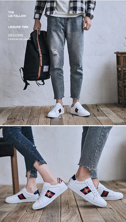 Original Brand Sneakers Men Bee Shoes High Quality Embroidery Men's Skateboard Shoes Comfortable Low Cut Women's Designer Shoes