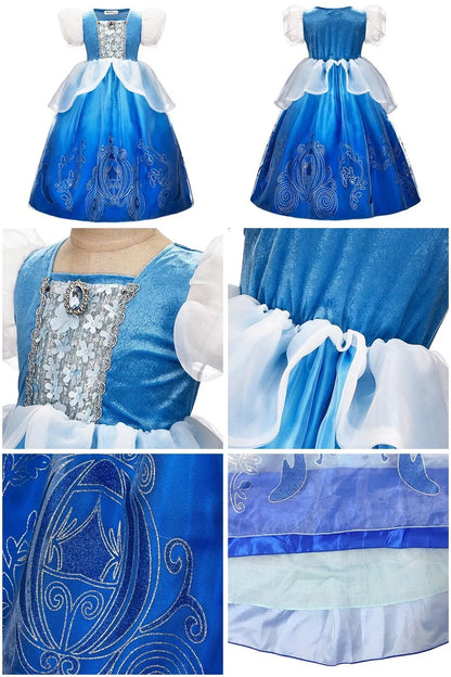 Kids Encanto Mirabel Isabela Dolores Costume Girls Elsa Belle Rapunzel Mermaid Carnival Cosplay Dress Children Princess Clothes