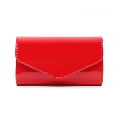 Patent Leather Envelope Clutch Purse Shiny Candy Color Cover Day Clutches Evening Bag for Women Shoulder Handbags Bolso Mujer