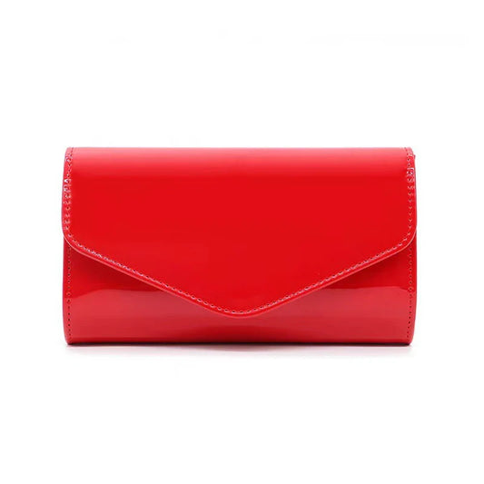 Patent Leather Envelope Clutch Purse Shiny Candy Color Cover Day Clutches Evening Bag for Women Shoulder Handbags Bolso Mujer