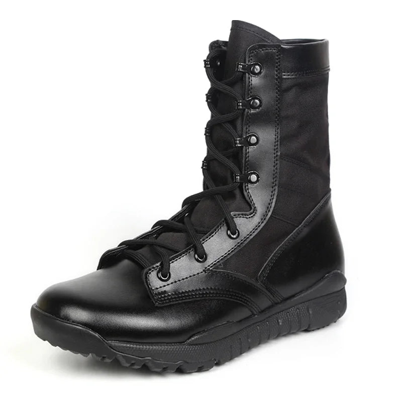 20266 Men Tactical Boots Winter Leather Ankle Boots Summer Desert Safety Shoes Men's Footwear Combat Boots