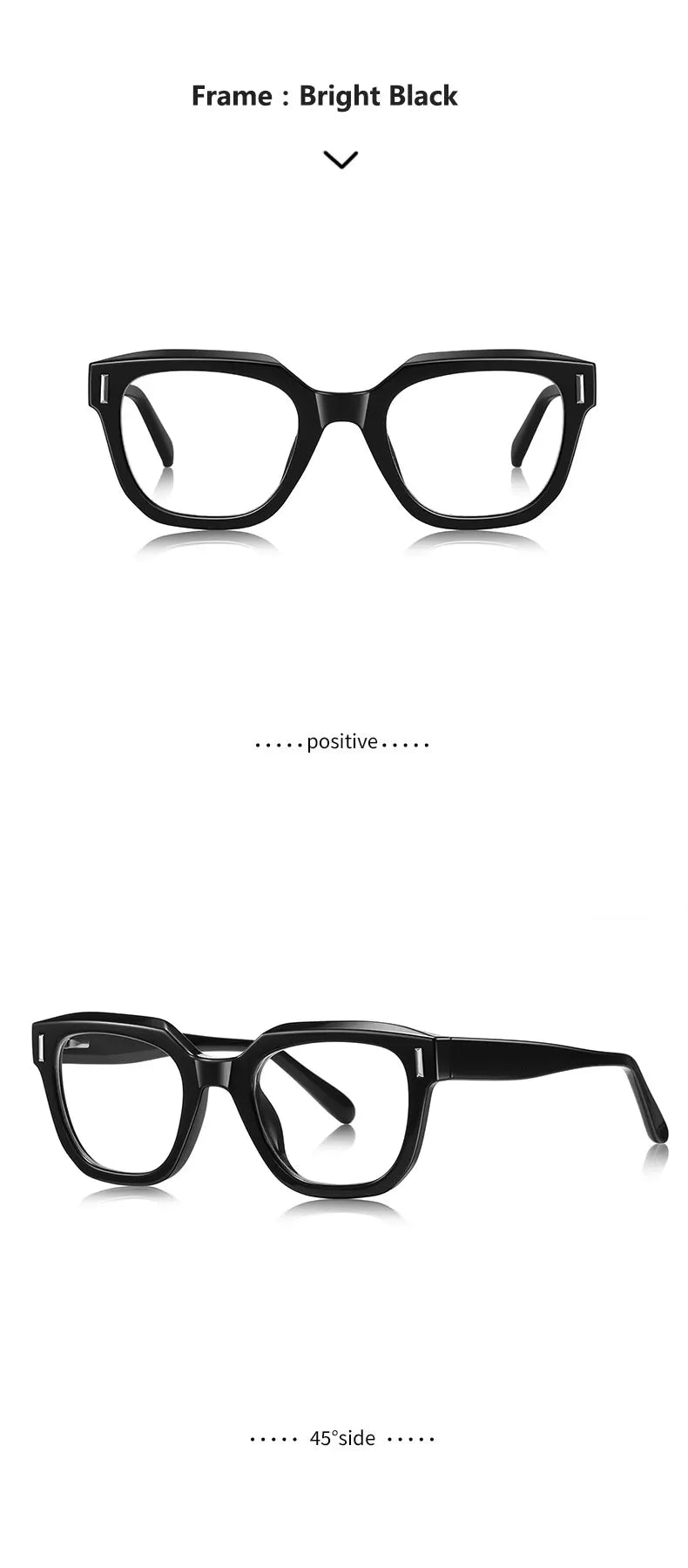 New Fashion Personalized Geometric Design Men's and Women's Anti-Blue Light Reading Glasses Customizable Prescription