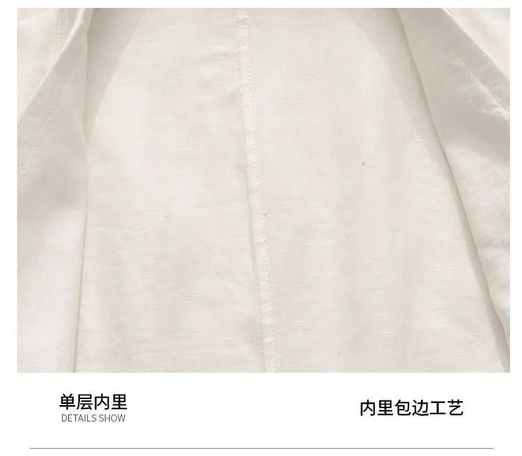 Linen Sun Protection Jacket Blazer - Men's Fashionable Business Casual Versatile and Comfortable Ice Sensation Breathable Blazer