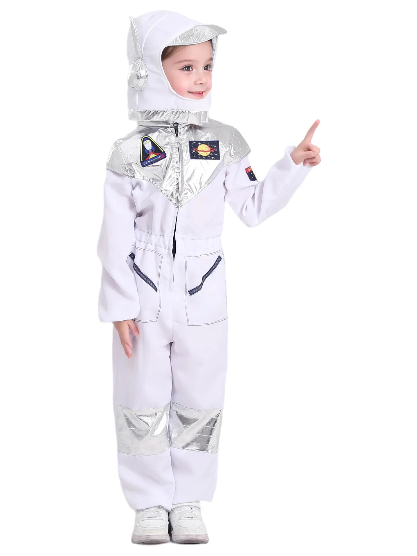 Deluxe Boys Girls White Space Astronaut Costume Suitable For Book Week Halloween Carnival Out Space Themed Party Kids Costumes