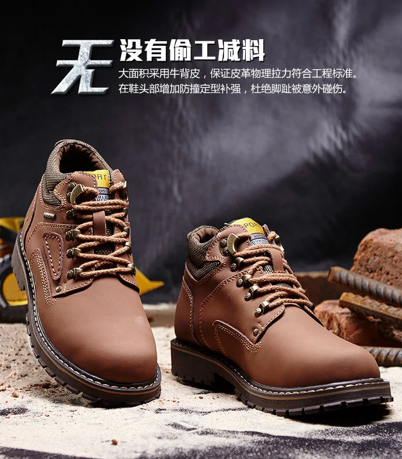Natural Cow Leather Men’s Women Boots Handmade Retro Winter Autumn Shoes Ankle Snow Boots for Men Top Quality Shoes Dropshipping