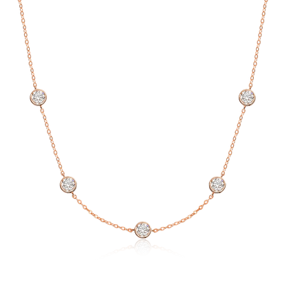 2.5ct Moissanite Necklaces for Women Wedding Jewelry s925 Sterling Silver plated 18k GRA Authentic Moissanite Necklace