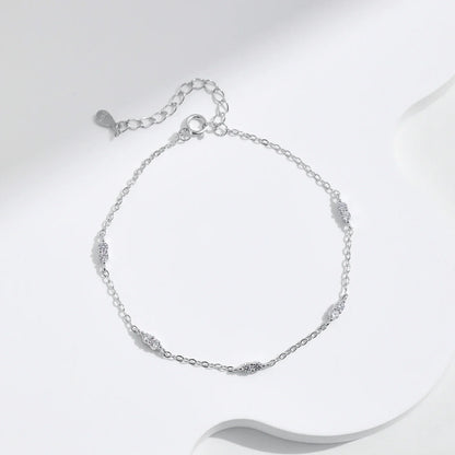 Dazzling Zirconia Bracelets 925 Sterling Silver Link Chian Fashion Stackable Bracelet For Women Fine Jewelry