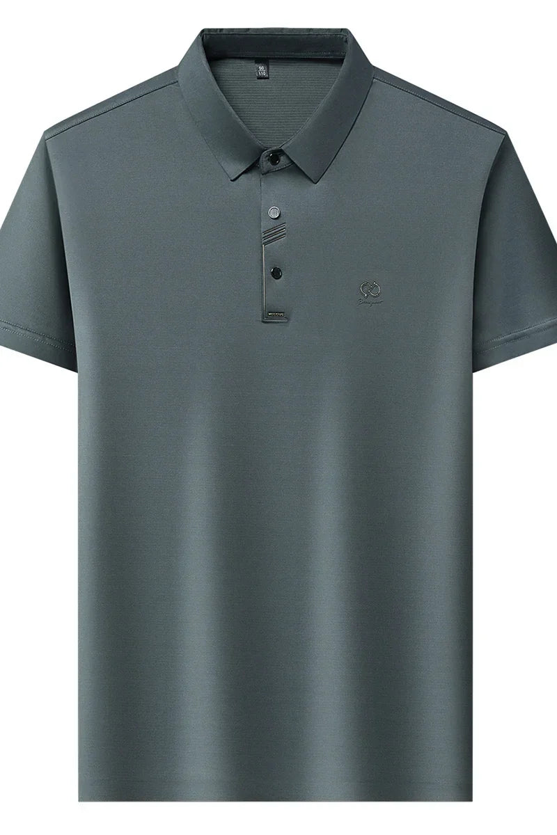 Luxury Brand Men's Polo Shirt Lapel T-Shirt Summer New Cool Letter Embroid Short Sleeve High End Casual Office Business Menswear