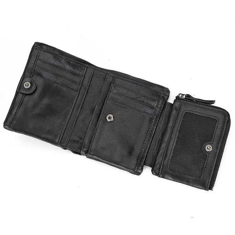 Portefeuille de luxe de marque de créateur pour homme, porte-cartes en cuir véritable souple, petit porte-monnaie pour pièces de monnaie et cartes de crédit, portefeuilles masculins à glisser dans les poches.