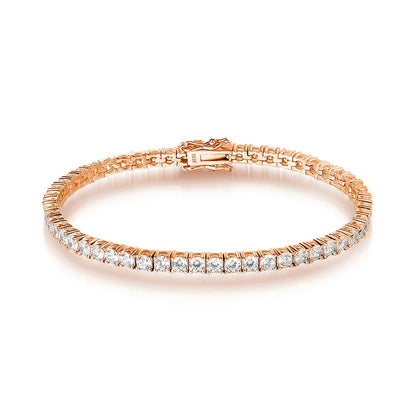 3/4/5mm Moissanite Tennis Bracelet for Women Man S925 Silver Plated 18k Gold Wedding Party Fine Jewelry with certificate
