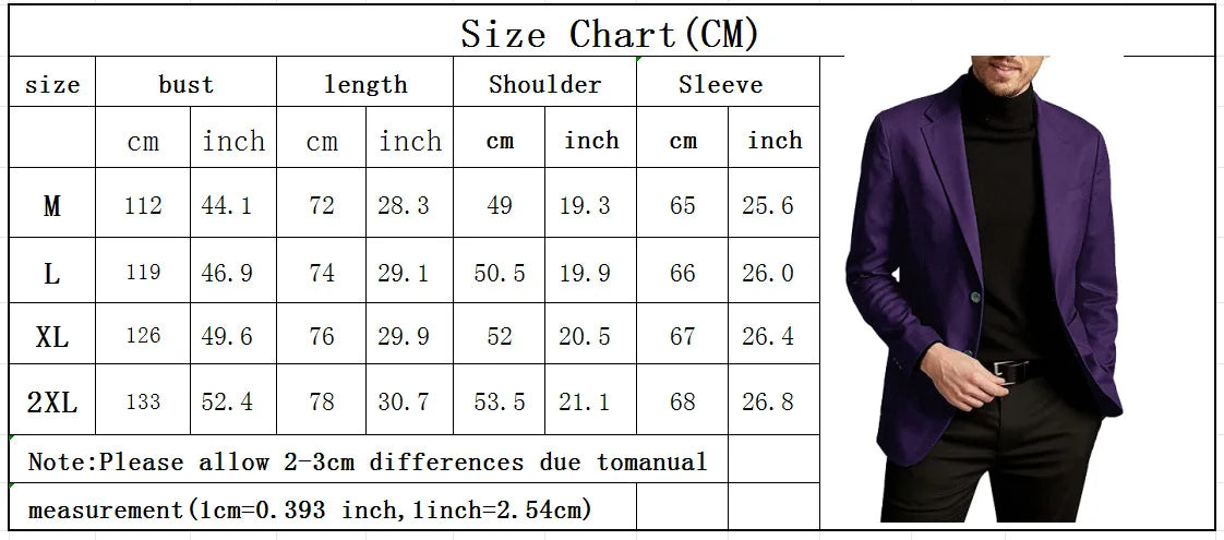 Spring Autumn Men's Business Casual Blazers Solid Fashion Suit Outwear Male Single Breasted Turn Down Collar Office Suit Jacket