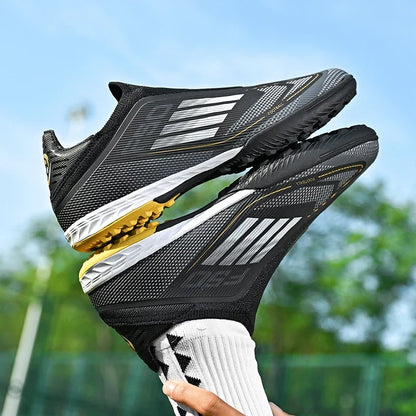 New Men Football Boots Outdoor Sport Training Soccer Shoes Match Boys Adult Cleats Breathable Non Slip Long Spikes Comfortable
