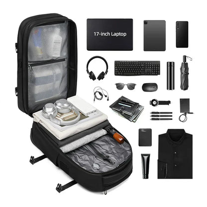 Travel Trolley vacuum compression business backpacks pump for Man Wheeled backpack On wheels luggage Rolling Bags For Boardable