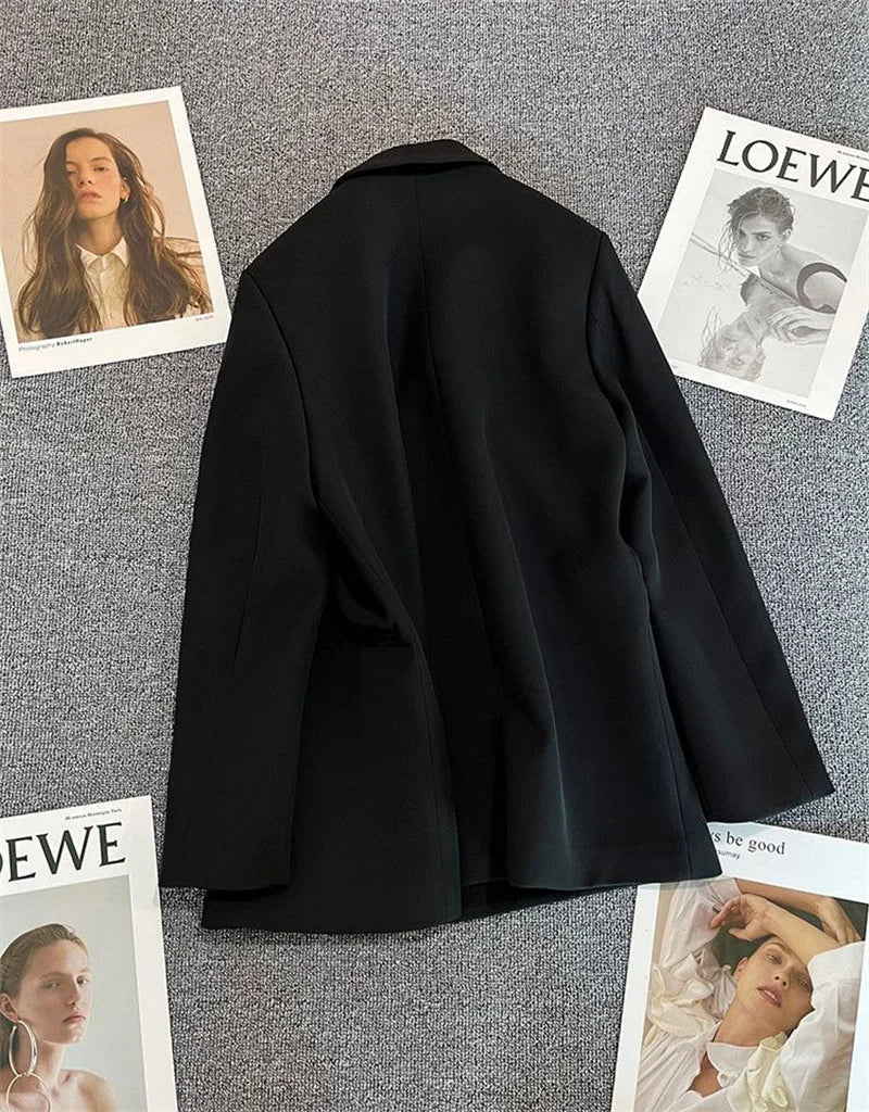 Spring Autumn High Quality Long Sleeve Female Blazer Double Button Jacket Ladies Business Work Wear Formal Coat Women Outerwea