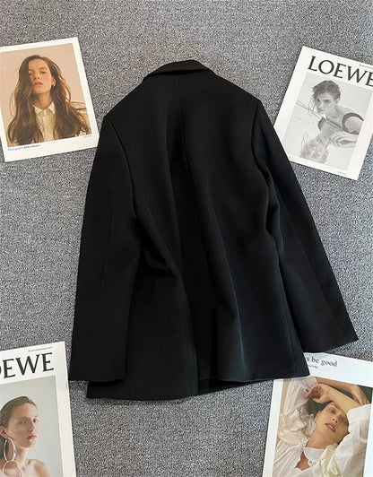 Spring Autumn High Quality Long Sleeve Female Blazer Double Button Jacket Ladies Business Work Wear Formal Coat Women Outerwea